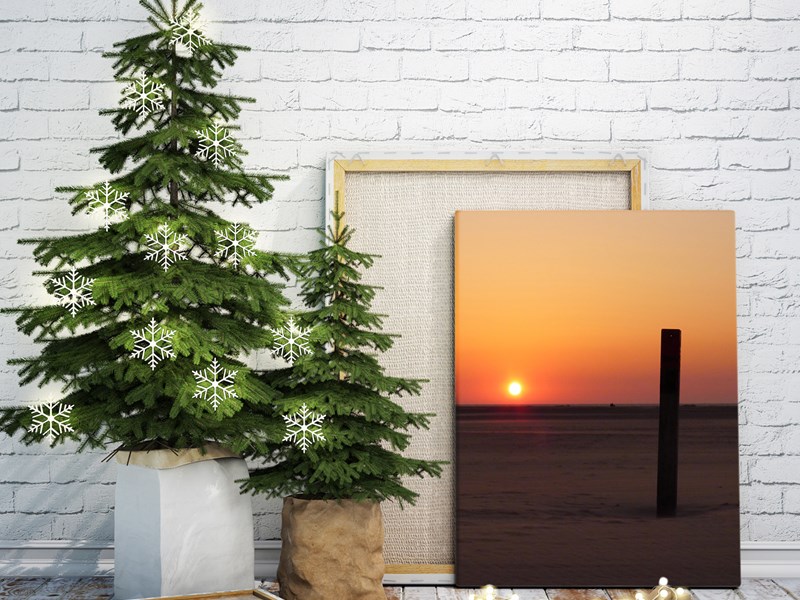 Fotoleinwand mit Sonnenuntergang