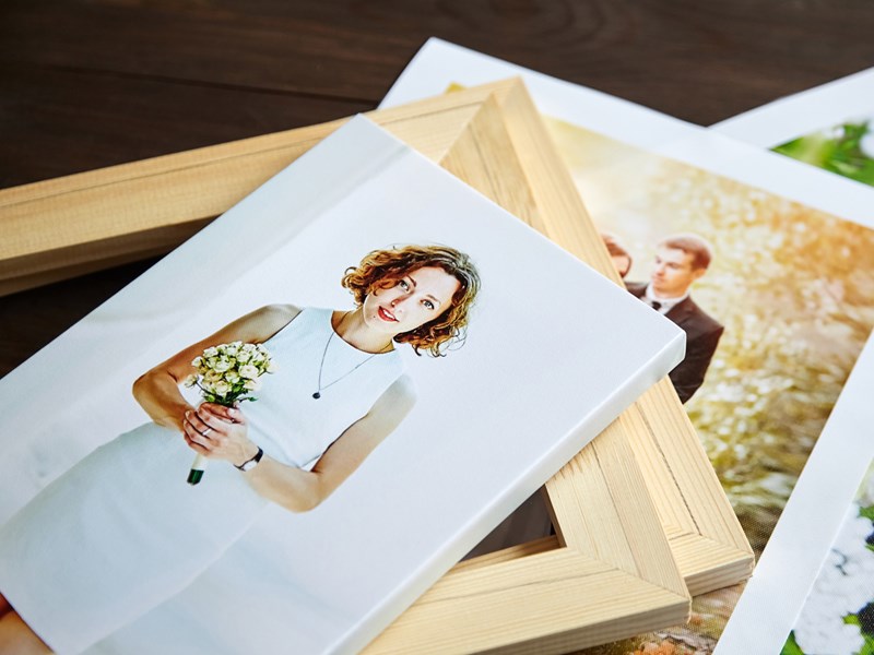 Fotoleinwand mit Hochzeitsbild